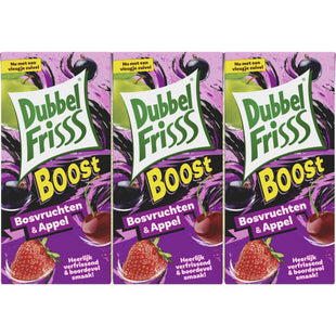 DubbelFrisss Boost bosvruchten & appel 6-pack