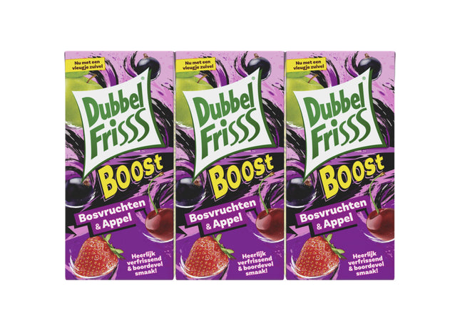 DubbelFrisss Boost bosvruchten & appel 6-pack