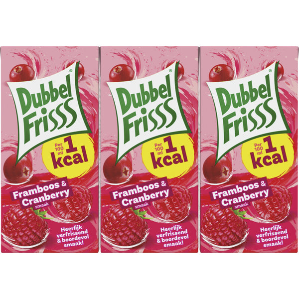 DubbelFrisss 1kcal framboos & cranberry 6-pack