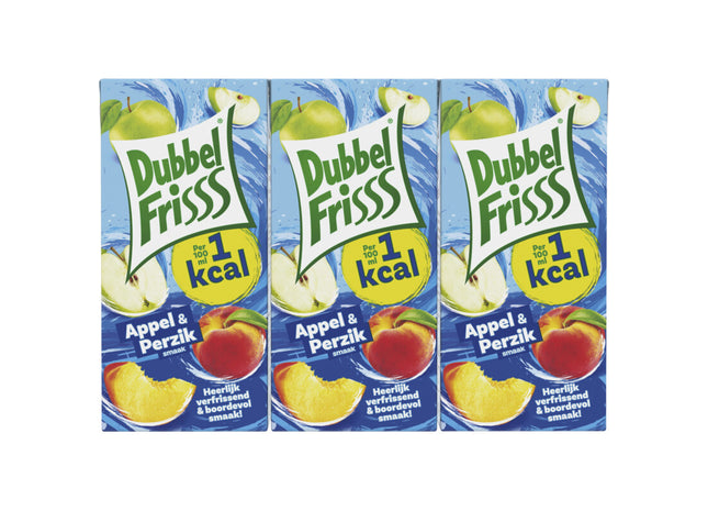 DubbelFrisss Appel & perzik 6-pack