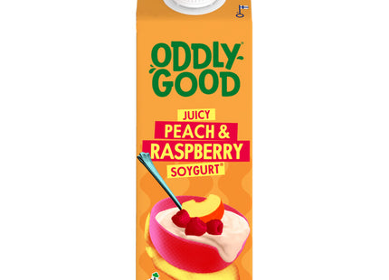Oddlygood Juicy peach & raspberry soygurt