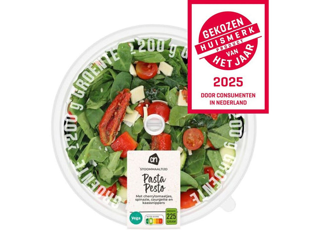 Stoommaaltijd pasta pesto