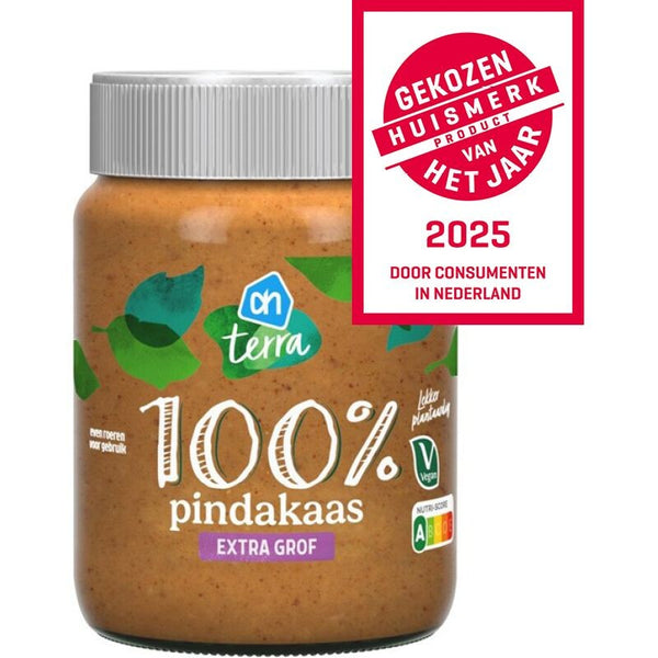 Terra Plantaardig 100% pindakaas extra grof