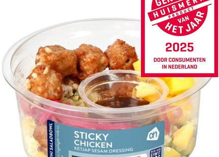 Mini saladbowl sticky chicken