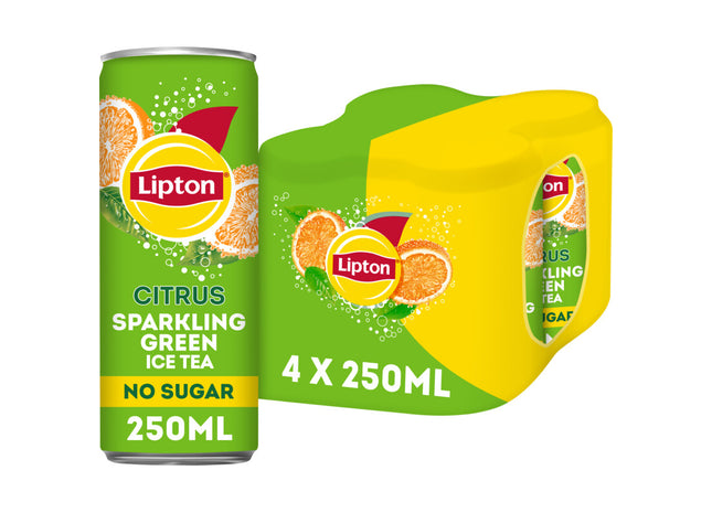 Lipton Ice tea green citrus sparkling 4-pack