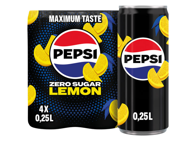 Pepsi Zero sugar lemon 4-pack