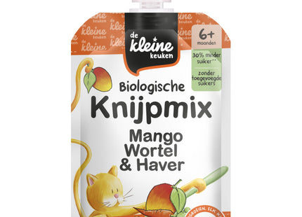 De Kleine Keuken Knijpmix mango wortel & haver 6m+