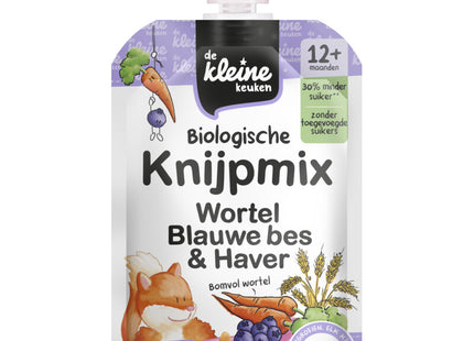 De Kleine Keuken Knijpmix wortel blauwe bes & haver 12m+