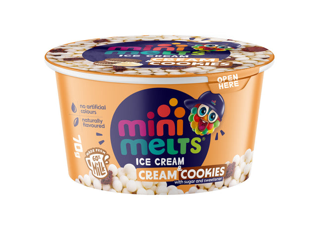 Mini Melts Ice cream balls cream & cookies