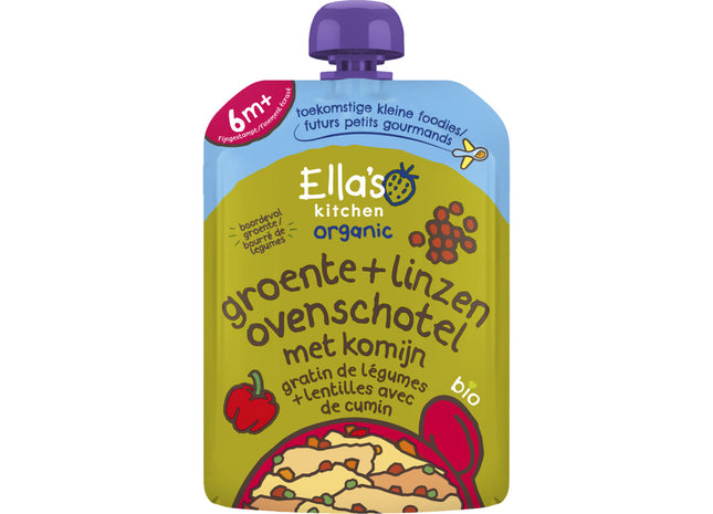 Ella's kitchen Groente ovenschotel met linzen 6m+ bio