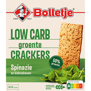 Bolletje 50% groente crackers spinazie