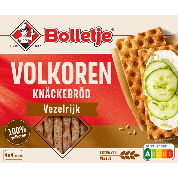 Bolletje High-Fiber Crispbread Whole Wheat