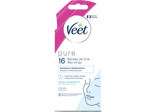 Veet Pure gezicht wax strips gevoelige huid