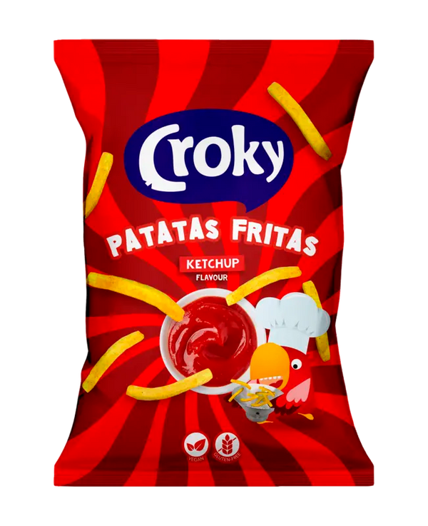 Croky Patatas fritas ketchup