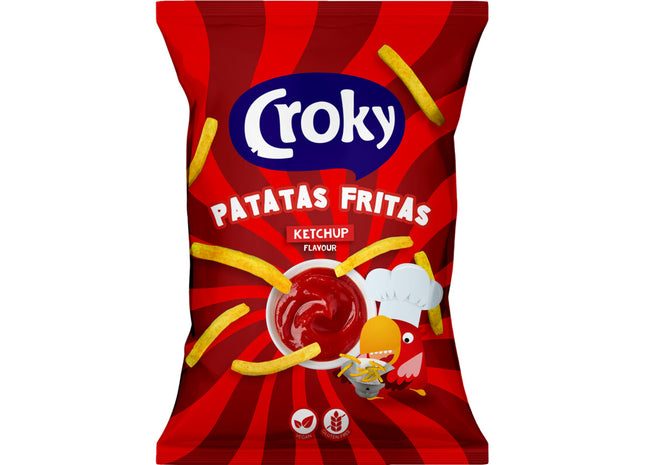Croky Patatas fritas ketchup