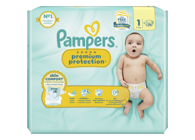 Pampers Premium protection luiers maat 1