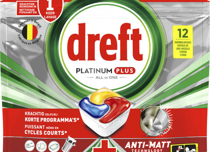 Dreft Platinum plus vaatwastabletten 6-pack