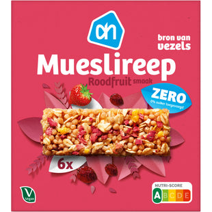 Mueslireep rood fruit zero
