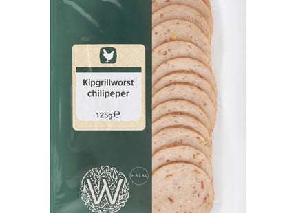 Wid Kipgrillworst plakjes chilipeper