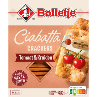 Bolletje Ciabatta crackers tomaat & kruiden