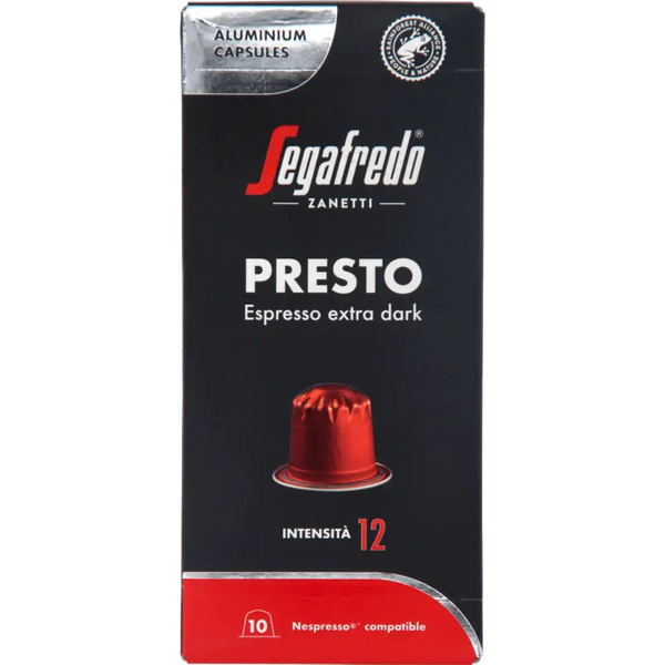 Segafredo Presto Espresso extra dunkle Kapseln