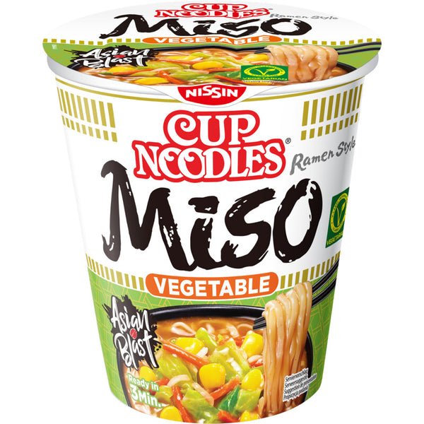 Nissin Becher-Nudeln Gemüse-Miso Japanischer Art