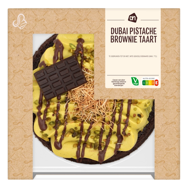 Dubai pistachio brownie cake