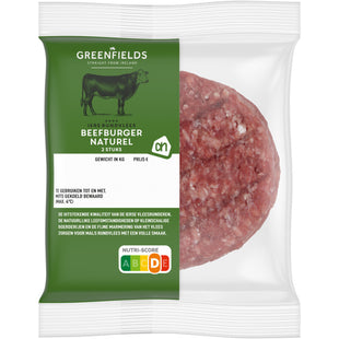 Greenfields Beefburger naturel 2 stuks