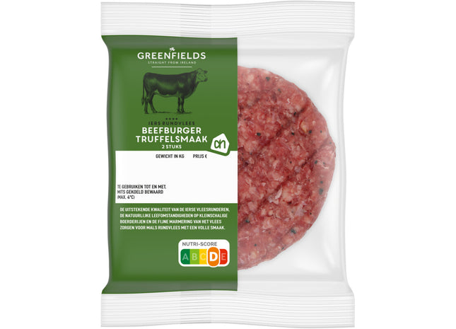 Greenfields Beefburger truffelsmaak 2 stuks