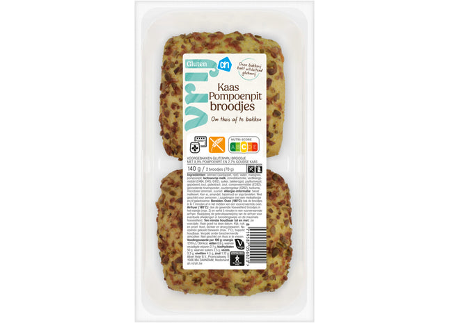 Glutenvrij Kaas pompoenpit broodjes