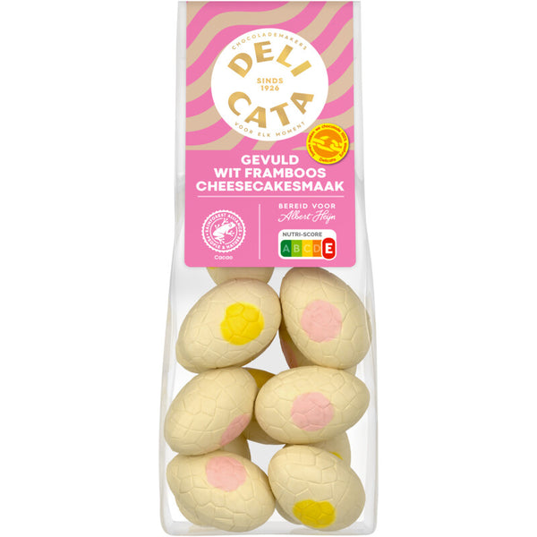 Delicata Paaseitjes gevuld wit framboos