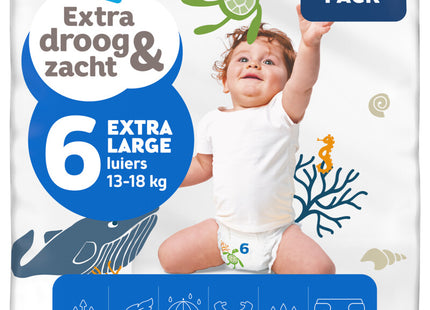 Extra droog en zacht luiers maat 6