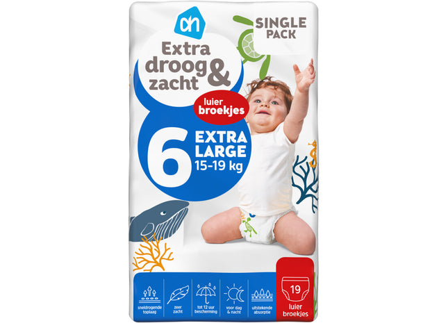 Extra droog en zacht pants maat 6