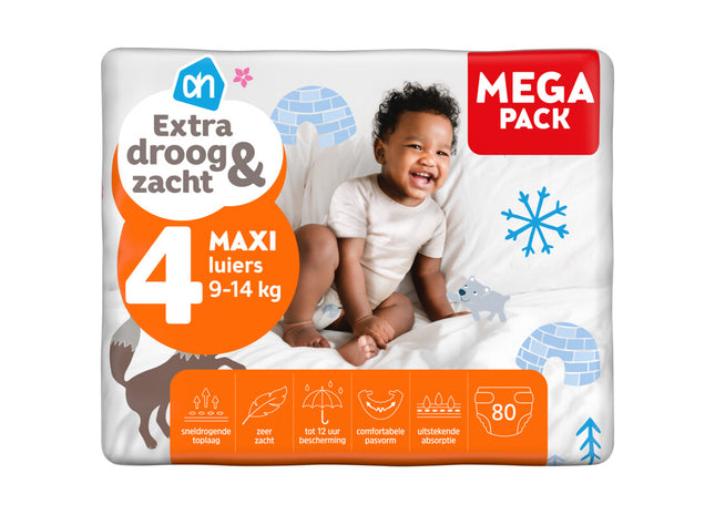 Extra droog en zacht luiers maat 4