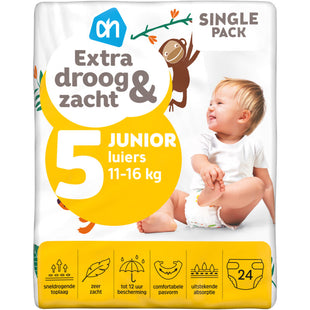 Extra droog en zacht luiers maat 5