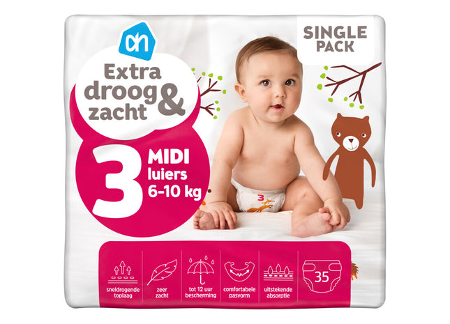 Extra droog en zacht luiers maat 3