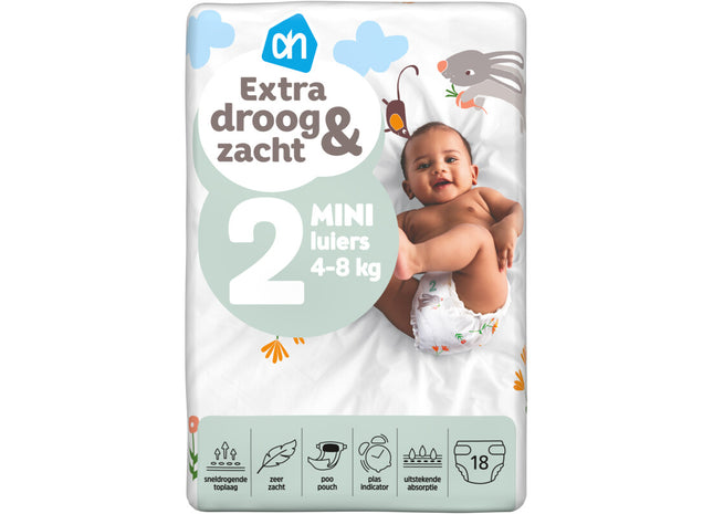 Extra droog en zacht luiers maat 2