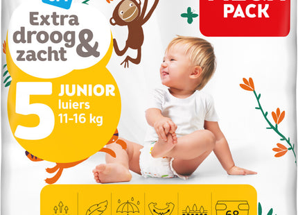 Extra droog en zacht luiers maat 5