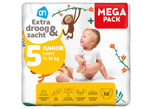 Extra droog en zacht luiers maat 5