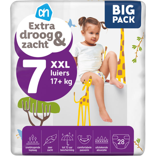 Extra droog en zacht luiers maat 7