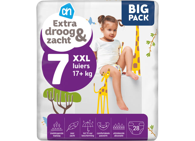 Extra droog en zacht luiers maat 7