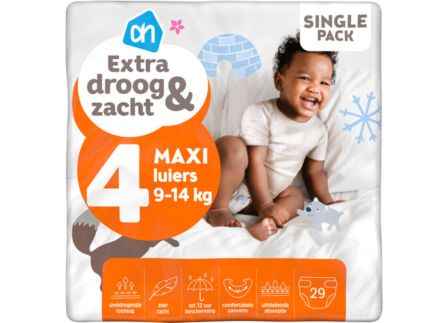 Extra droog en zacht luiers maat 4