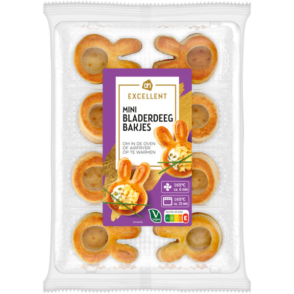 Excellent Bladerdeegbakjes paashaasvorm mini