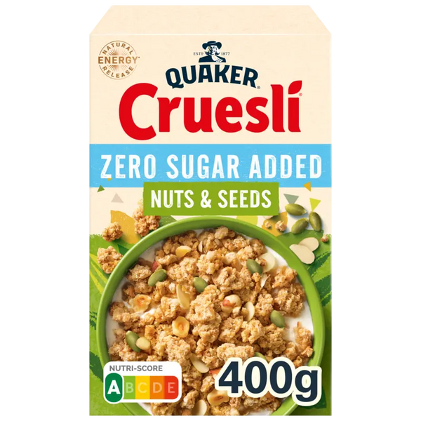 Quaker Cruesli zero sugar added nuts & seeds