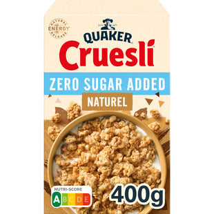 Quaker Cruesli zero sugar added naturel