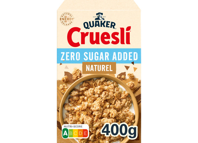 Quaker Cruesli zero sugar added naturel