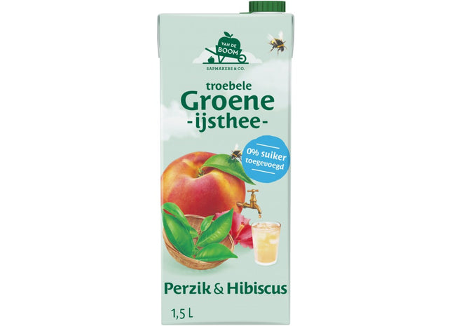 Van de Boom Troebele groene ijsthee perzik hibiscus