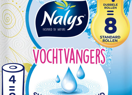 Nalys Vochtvangers keukenpapier 4=8 rol