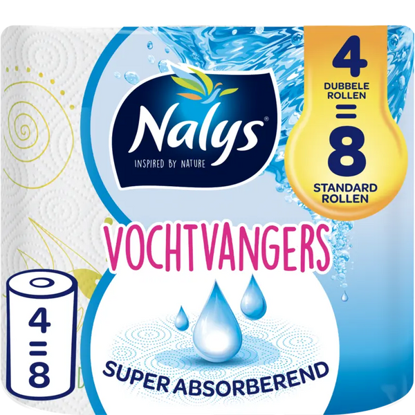 Nalys Vochtvangers Küchenpapier 4=8 Rollen