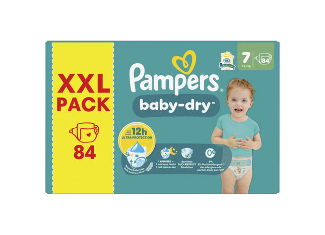 Pampers Baby-dry luiers XXL pack maat 7